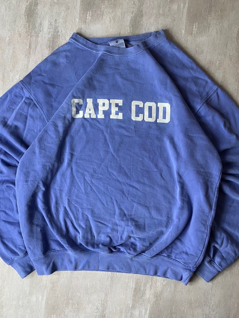 Vintage Style Soft as Grape Cape Cod Crewneck Sweatshirt Blue Mens Medium